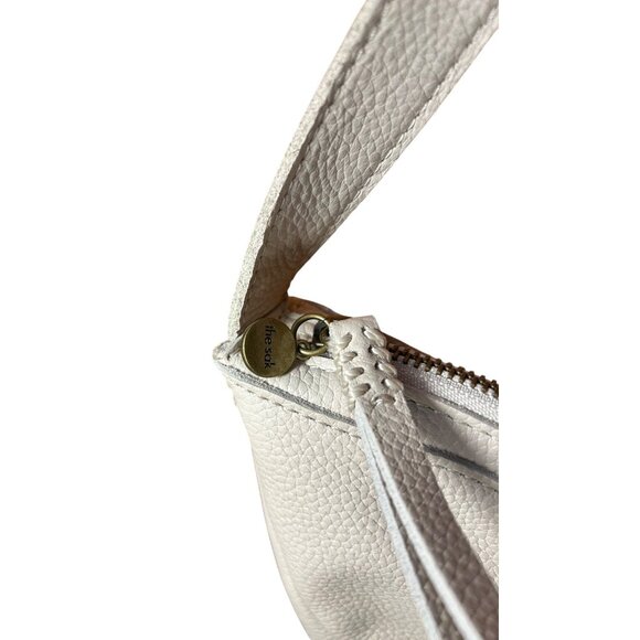 The Sak White Leather Half Moon Crossbody Bag With Adjustable Strap - Picture 3 of 12